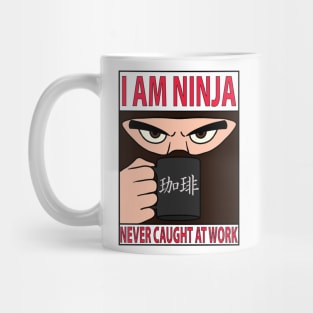 Modern Ninja Lazy Worker Office Coffee Funny Shirt Japan Boring Work Mug